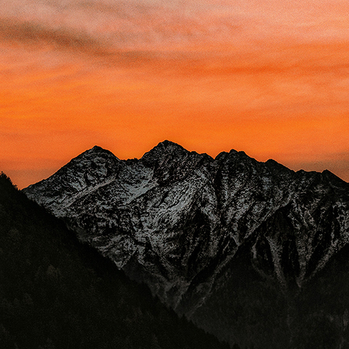 Silhouette of the mountains