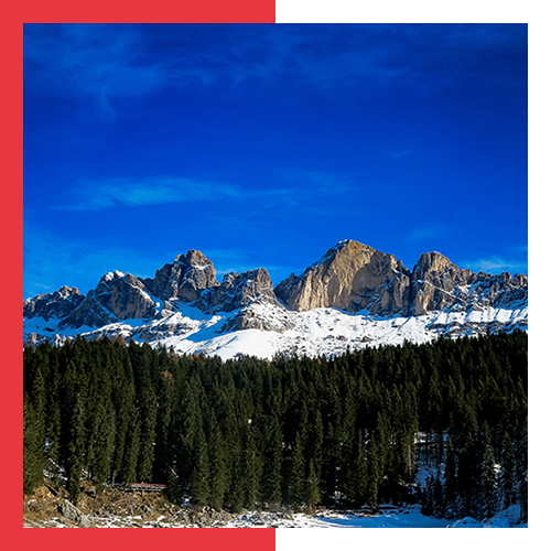 Winter view of mountains, beautiful wonderland mountain scenery
